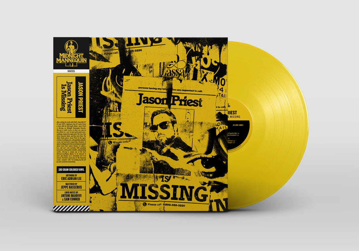 Jason Priest - Jason Priest Is Missing LP (Transparent Yellow Vinyl)