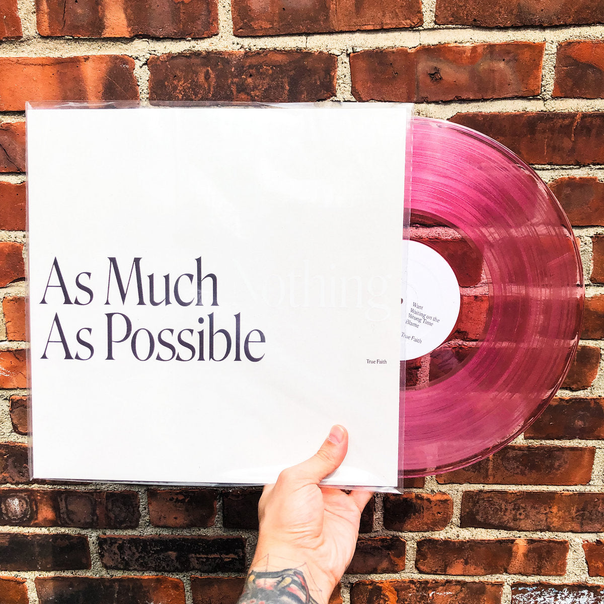 The True Faith - As Much Nothing As Possible LP (Pink Vinyl)