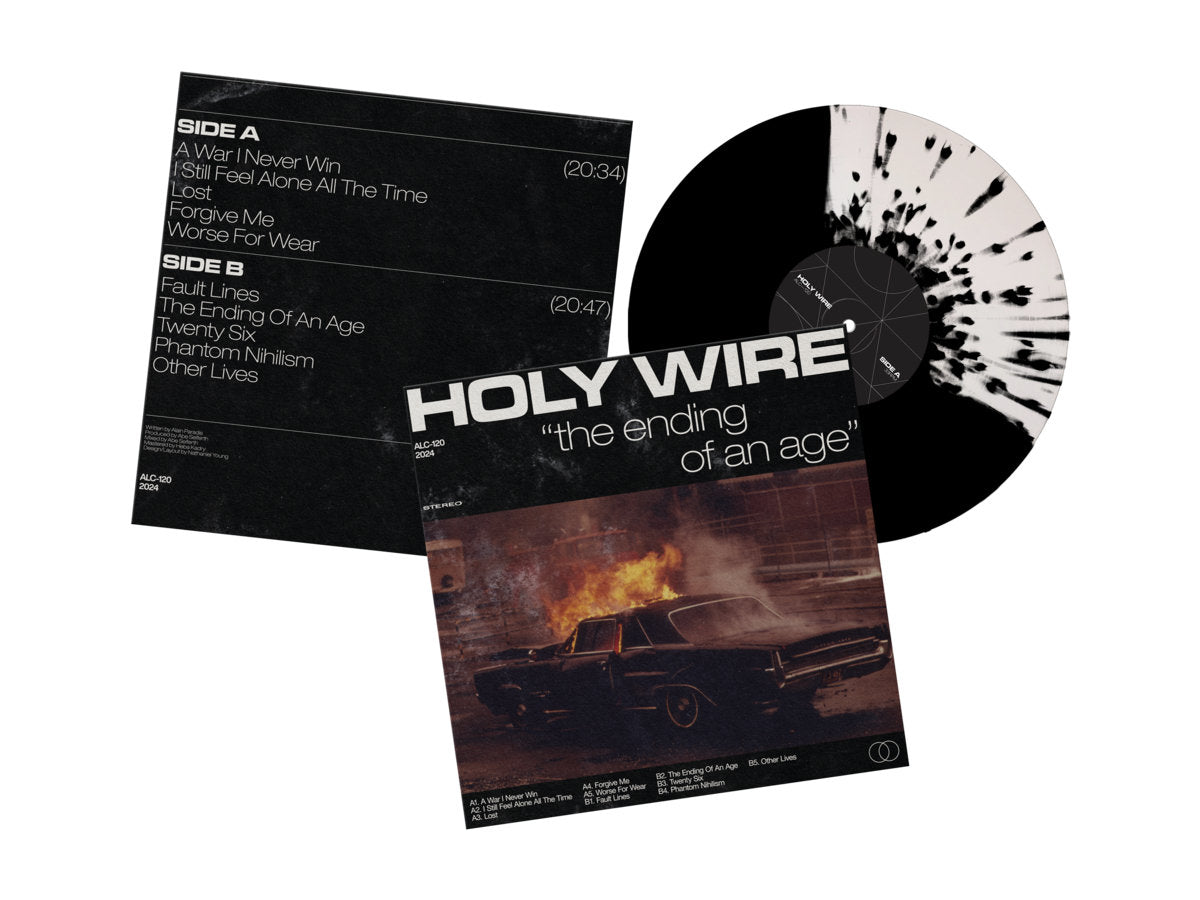 Holy Wire - The Ending of an Age LP (Black and White Splatter Vinyl)