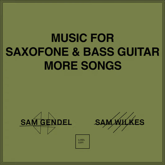 Sam Gendel & Sam Wilkes - Music for Saxofone and Bass Guitar More Songs LP