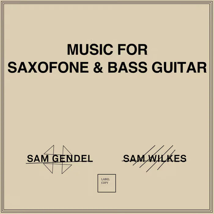 Sam Gendel & Sam Wilkes - Music for Saxofone and Bass Guitar LP