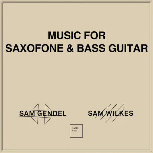 Sam Gendel & Sam Wilkes - Music for Saxofone and Bass Guitar LP